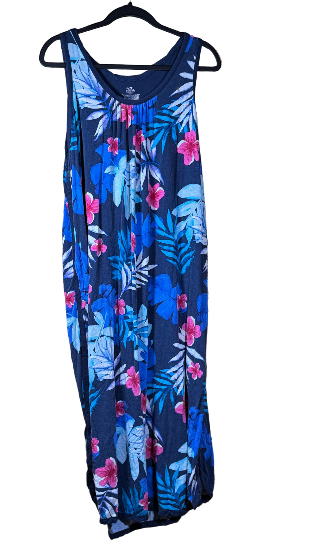 Secret Treasures Women's 2X Floral Sleeveless Night gown
