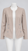 SHEIN Curve Women's 2XL Blazer with Crest Buttons
