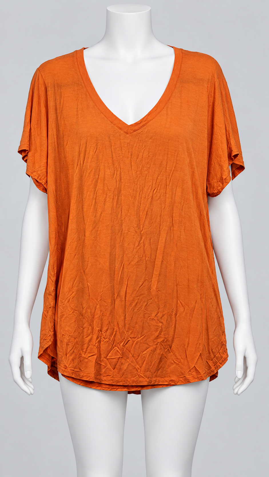 Women's 2XL V-Neck Short Sleeve Lightweight Casual Top