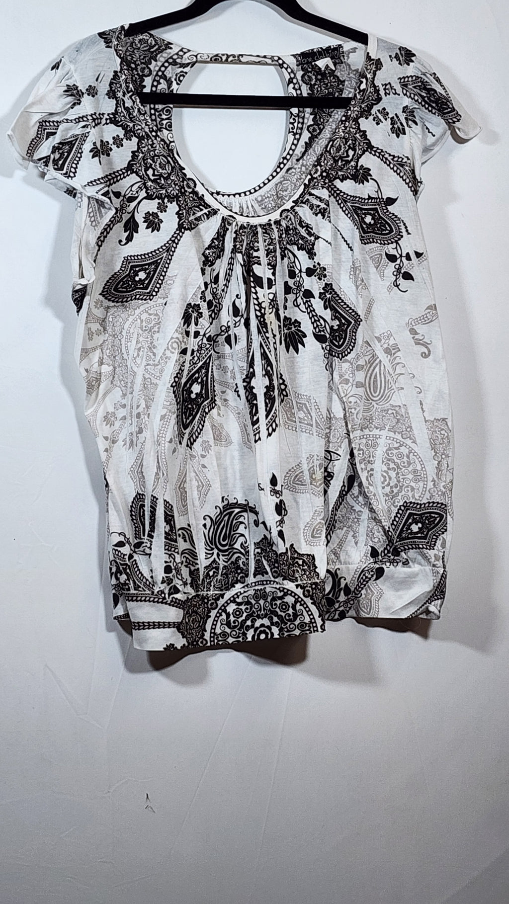 One Clothing Women's XL Paisley Cotton Blouse