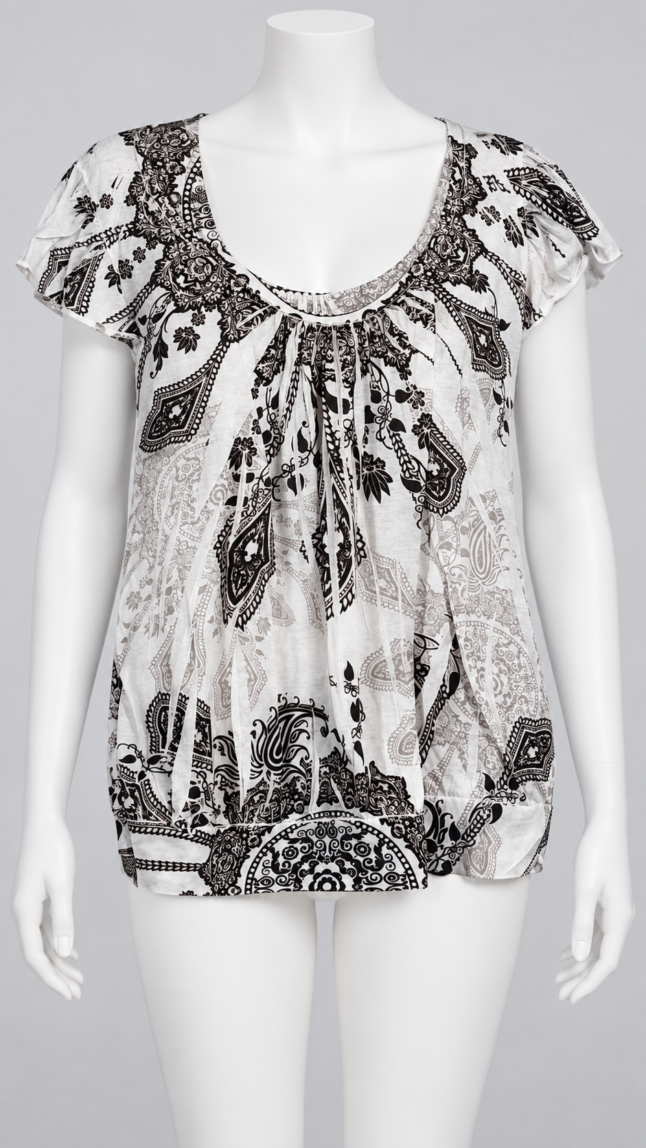One Clothing Women's XL Paisley Cotton Blouse