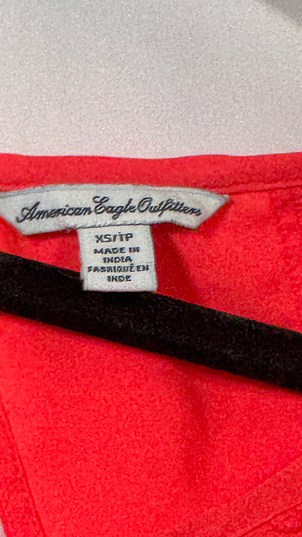 American Eagle Outfitters Women's XS Textured-Dot 3/4-Sleeve Blouse