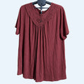 Women's 2X Crochet-Neck Short Sleeve Top - Image 1