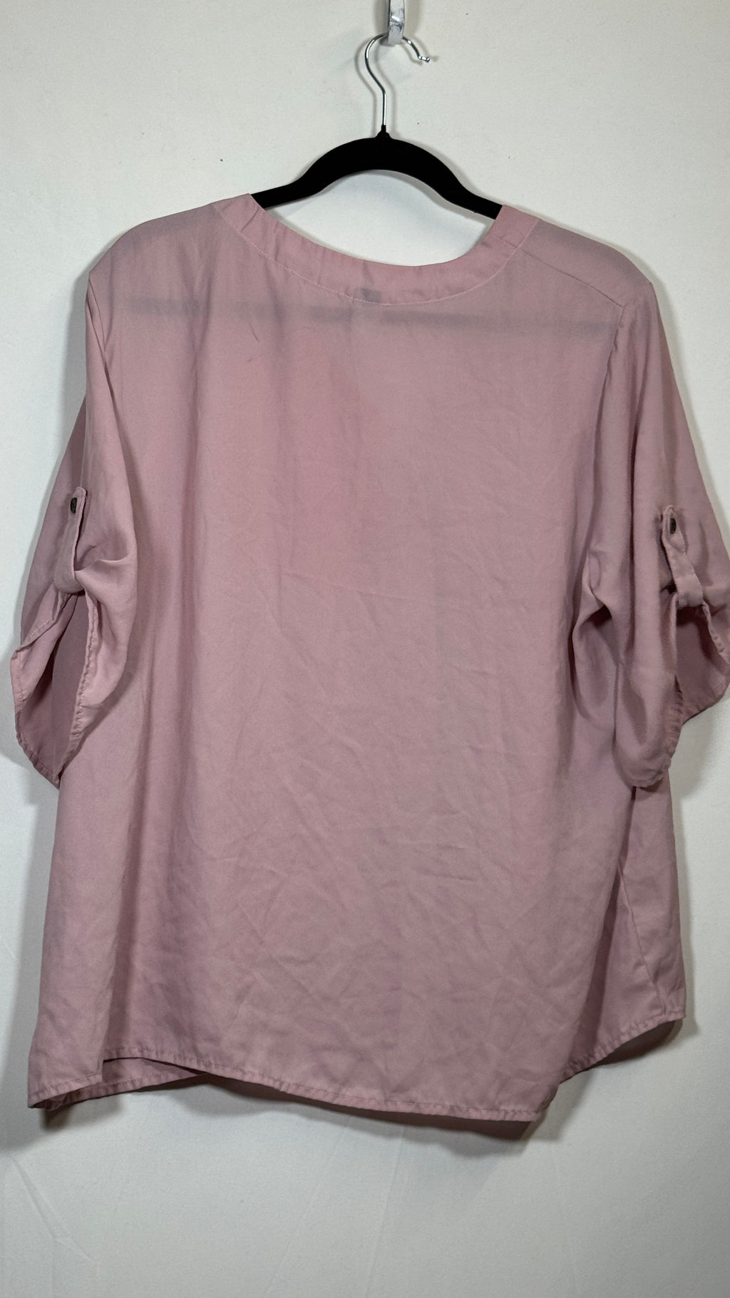 SHEIN Curve Women's 1XL Button-Front 3/4-Sleeve Blouse - Image 4