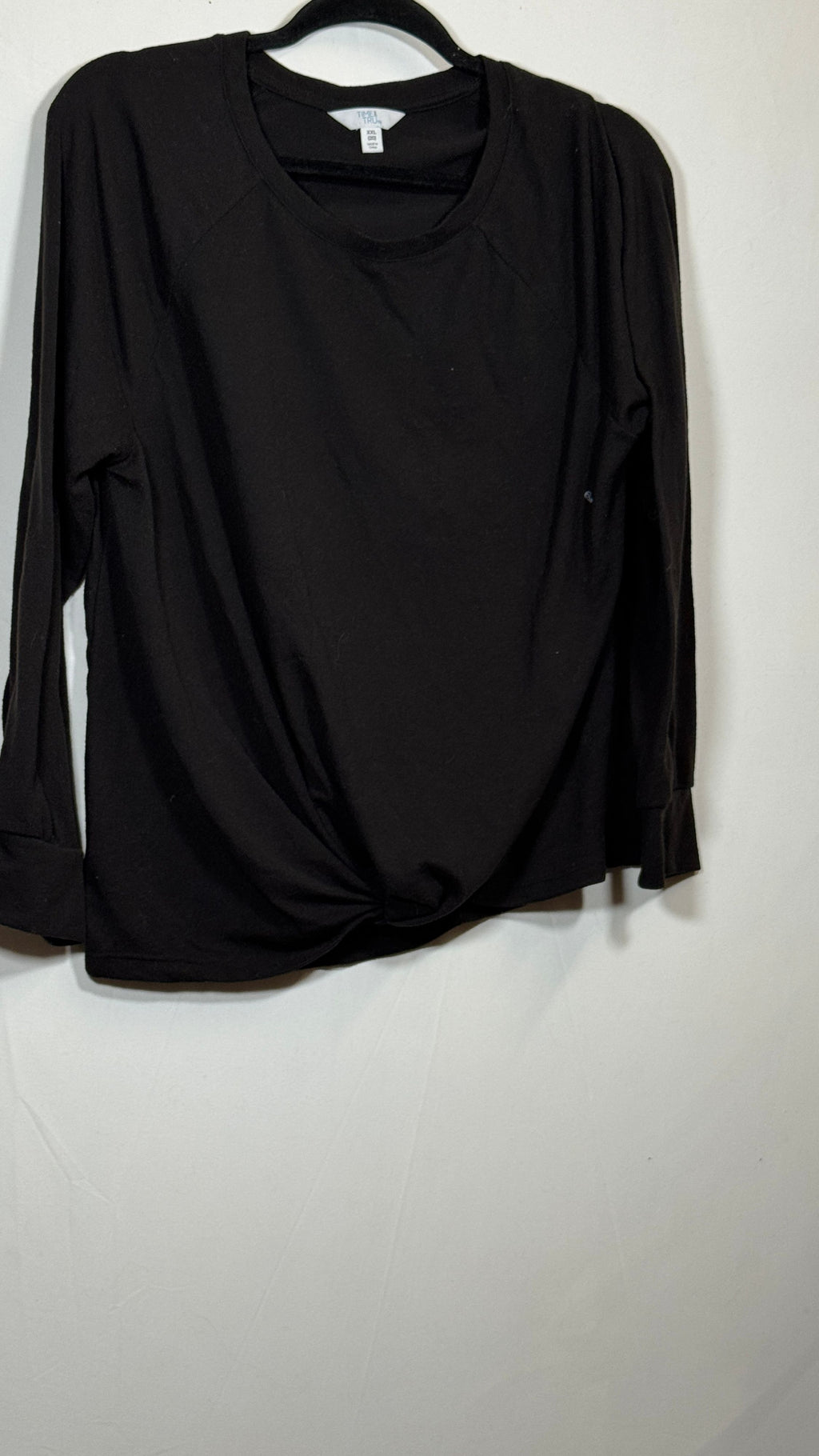 Time and Tru Women's XXL Long Sleeve Twisted-Knot-Hem Shirt - Image 2