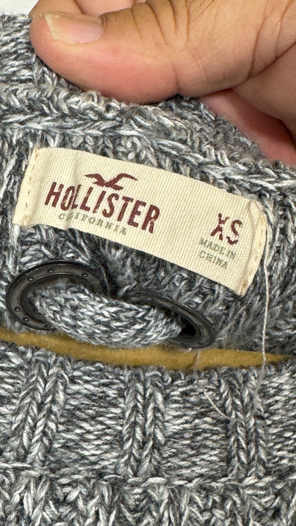 Hollister Women's XS Ribbed-Knit Sweater with Back Lace-Up Detail - Image 2