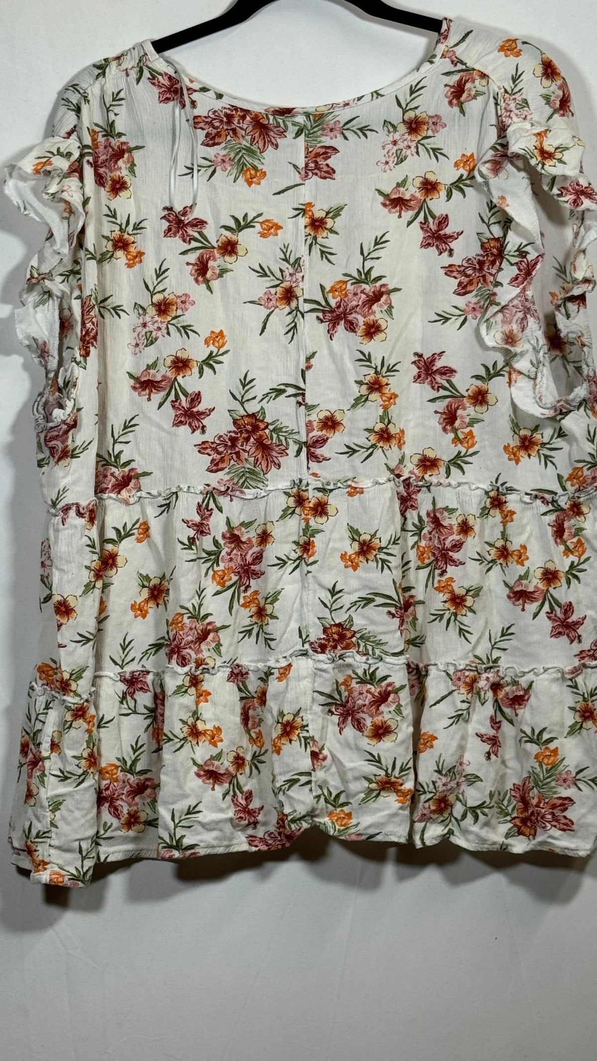 belle du jour Women's 3X Floral Long Sleeve Lightweight Blouse - Image 2