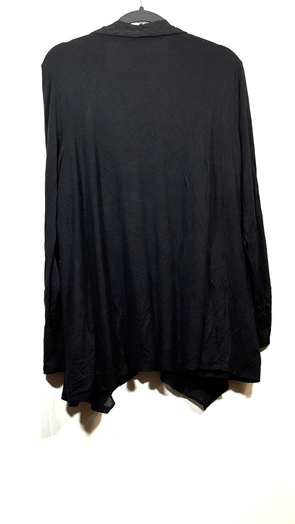 Women's Viscose-Spandex Open-Front Long Sleeve Asymmetric Cardigan - Image 3