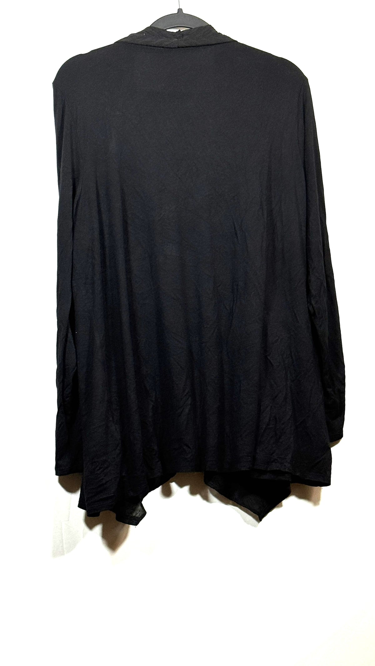 Women's Viscose-Spandex Open-Front Long Sleeve Asymmetric Cardigan - Image 3
