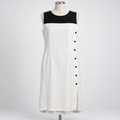 Ann Taylor Women's 14 Linen-Rayon Sleeveless Dress with Button Detail - Image 1