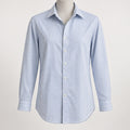 Lands' End Mens Shirt Size 16 Blue White Stripe Cotton Polyester Blend - Image 1