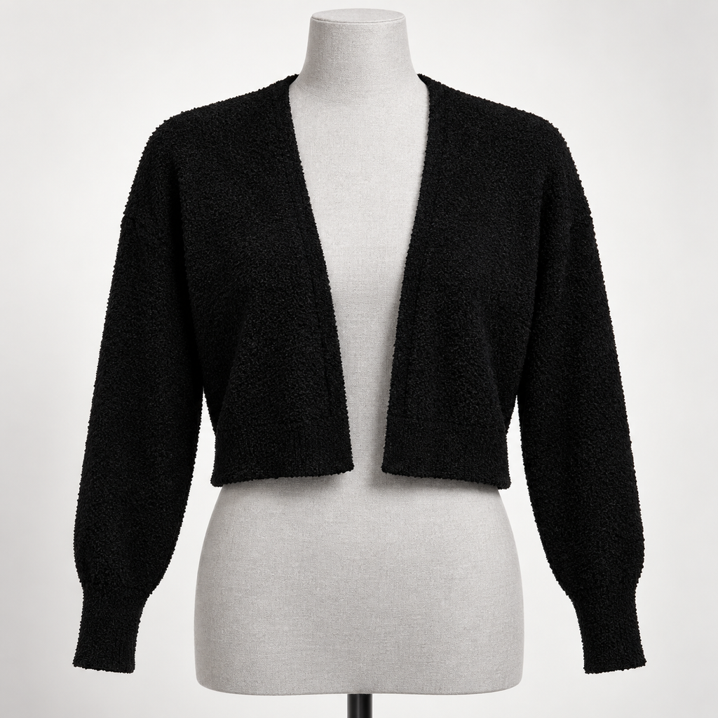 Forever 21 Women's Small Cropped Long Sleeve Knit Cardigan - Image 1