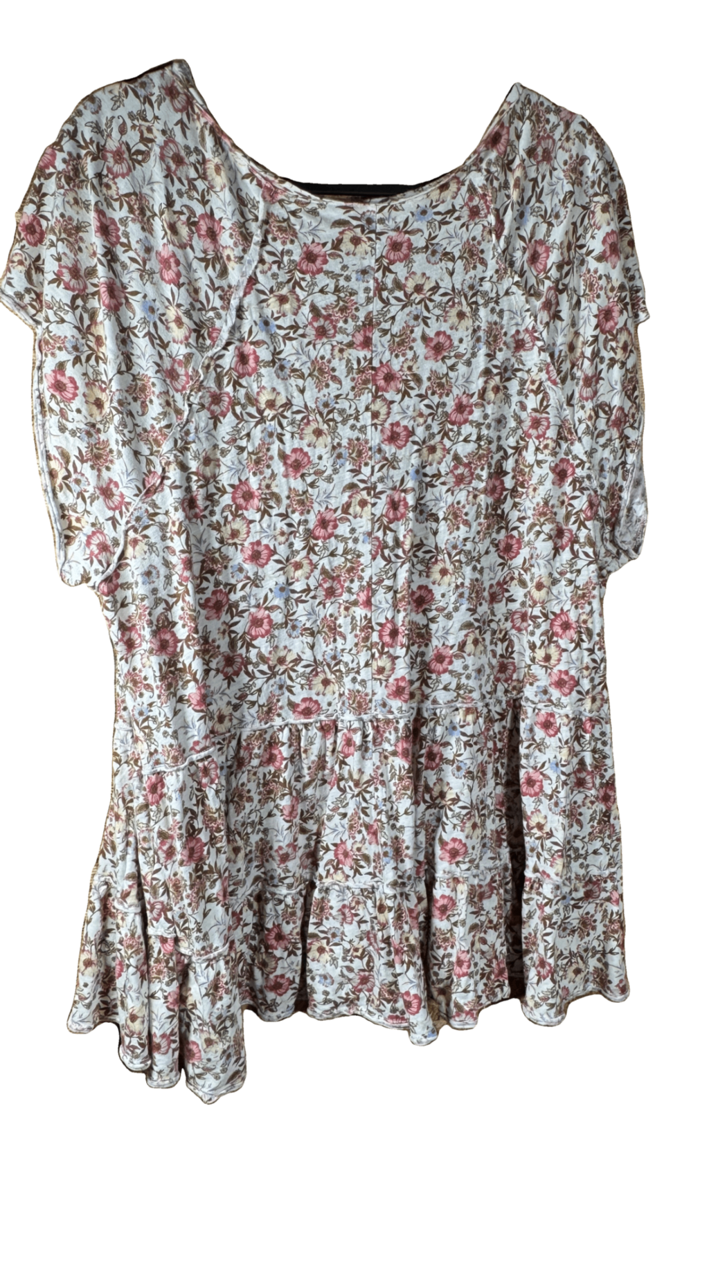 true craft 3X floral print dress short sleeve ruffle hem casual 006 - Image 3