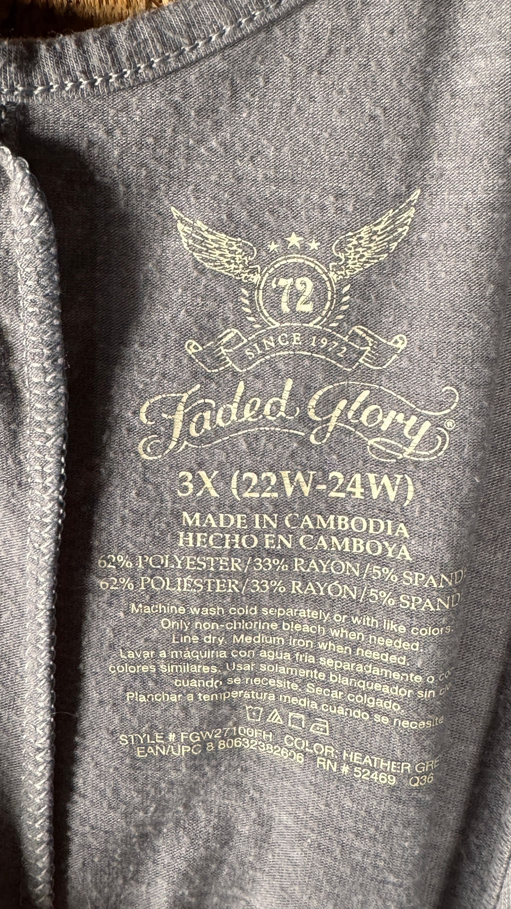 Faded Glory Women's 3X Short Sleeve Polyester-Rayon-Spandex Top 011 - Image 4