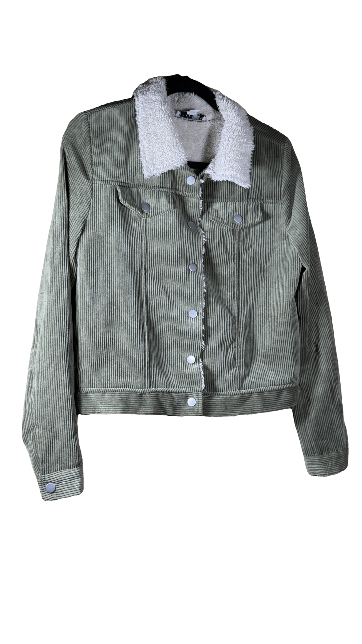 Favlux Women's Medium Corduroy Sherpa-Collar Button-Front Jacket 012 - Image 5