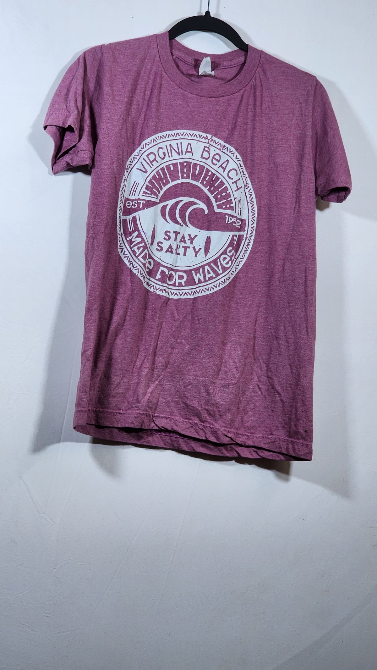Women's Large Virginia Beach Stay Salty Short Sleeve Crew-Neck T-Shirt - Image 1