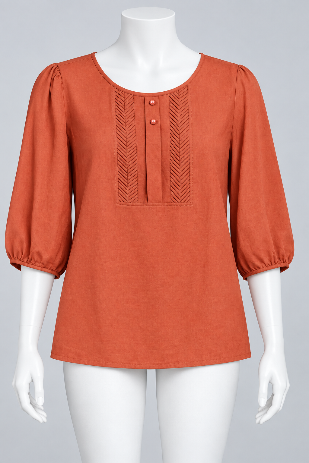 Le Tré Fashion Women's XXXL 3/4-Sleeve Lightweight Blouse - Image 1