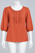 Le Tré Fashion Women's XXXL 3/4-Sleeve Lightweight Blouse - Image 1