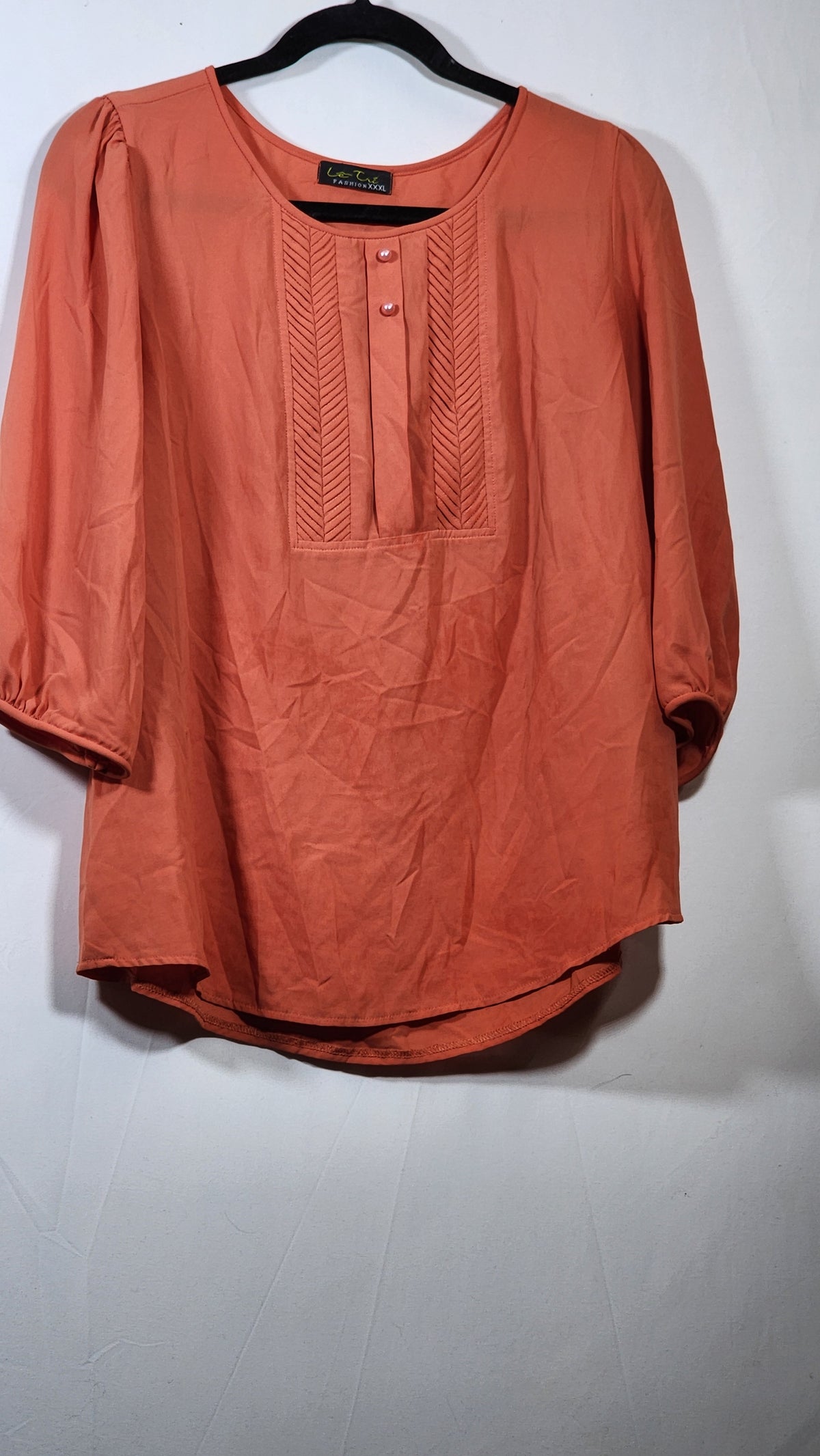 Le Tré Fashion Women's XXXL 3/4-Sleeve Lightweight Blouse - Image 3