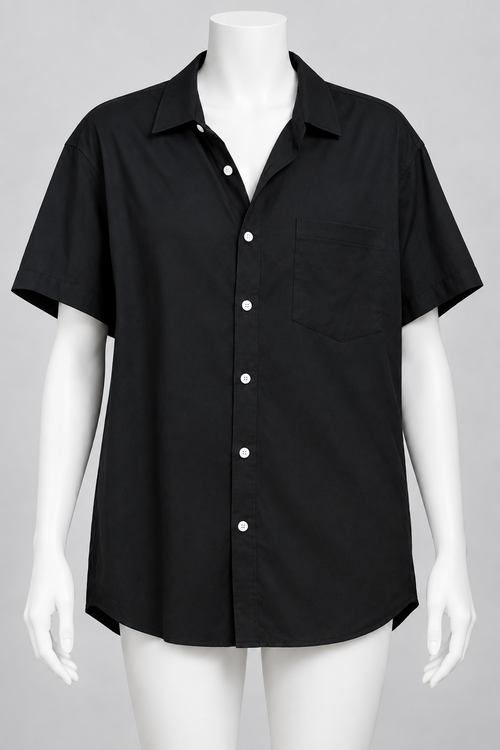 Alimons& Gentle Men's Medium Short Sleeve Button-Up Shirt - Image 1