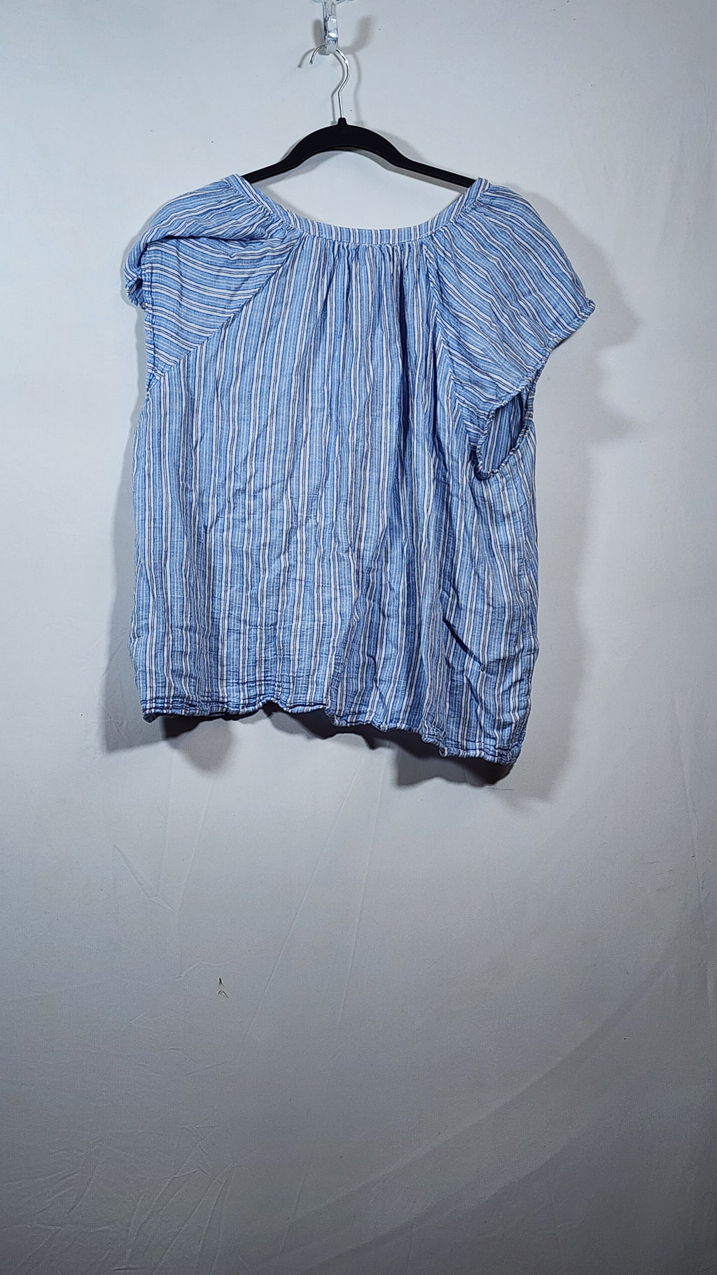 Time and Tru Women's XXXL Striped Short Sleeve Blouse - Image 4