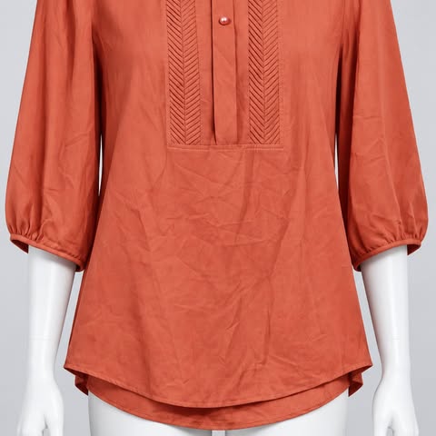 Le Tré Fashion Women's XXXL 3/4-Sleeve Lightweight Blouse - Image 5
