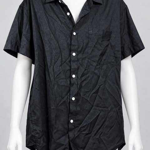 Alimons& Gentle Men's Medium Short Sleeve Button-Up Shirt - Image 5