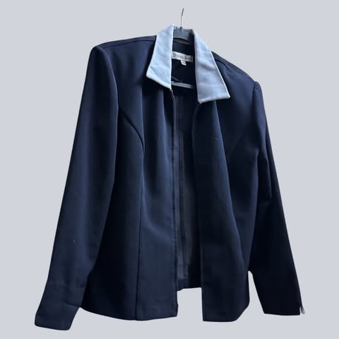 Dressbarn Women's Size 10 Tailored Jacket with Contrast Collar - Image 4