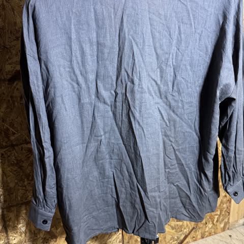 Freedom Gray Long Sleeve Button-Up Shirt Lightweight Casual - Image 8