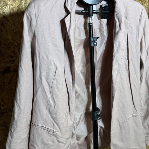 Women's Medium Light Pink Cotton Polyester Blend Blazer Jacket - Image 4