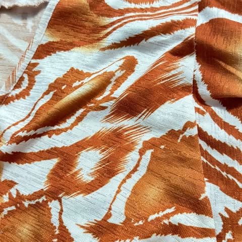 Attitudes by Renee Women’s 3X Long Duster Cardigan Sweater Orange Abstract - Image 4