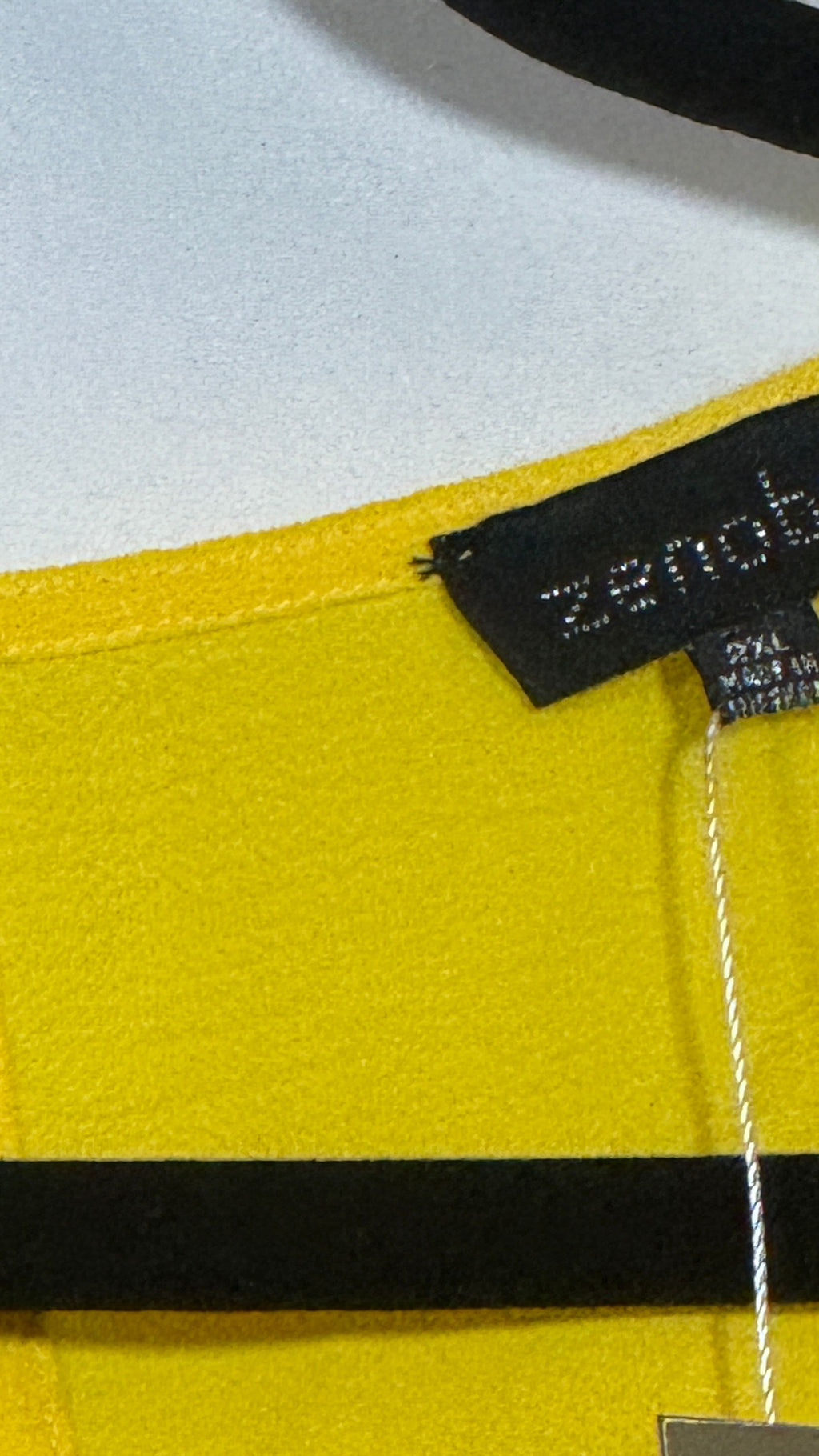 Zanobia XL Yellow Polyester Blouse Short Sleeve Keyhole Back - Image 4