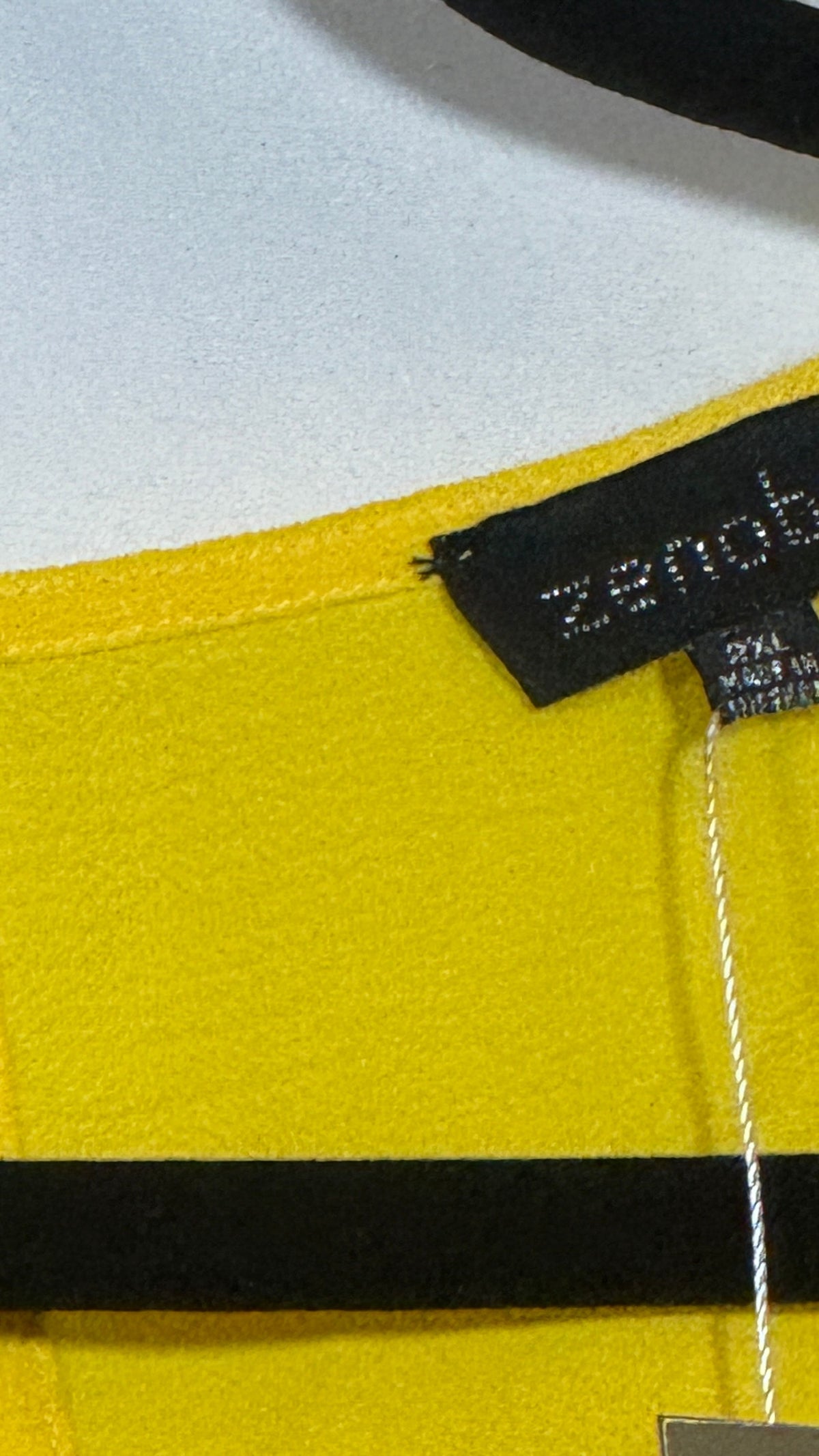 Zanobia XL Yellow Polyester Blouse Short Sleeve Keyhole Back - Image 4