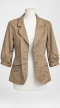 New Directions Large Beige Cotton Blend Blazer Women's Jacket - Image 1