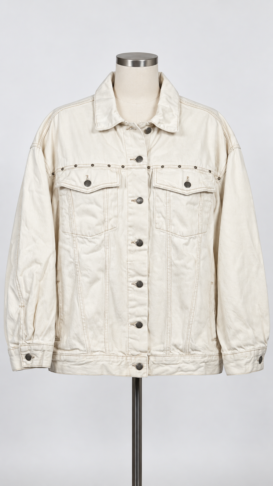 Old Navy White Denim Jean Jacket XL Tall - Image 1