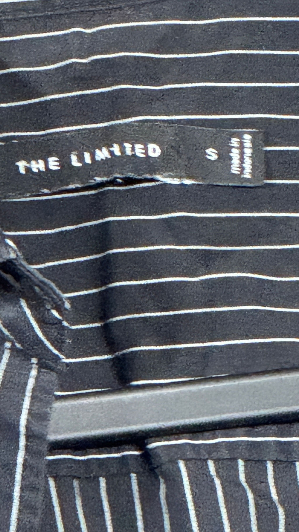 The Limited Small Black Pinstripe Long Sleeve Button Up Shirt - Image 4
