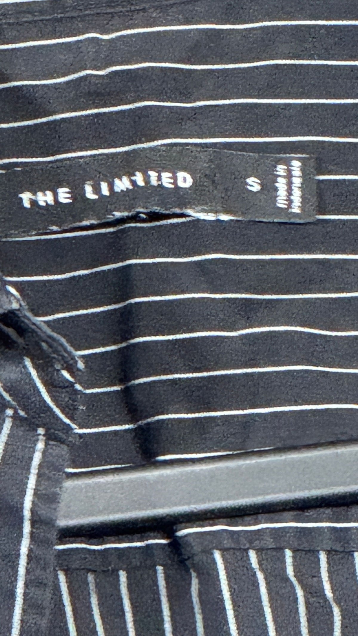 The Limited Small Black Pinstripe Long Sleeve Button Up Shirt - Image 4