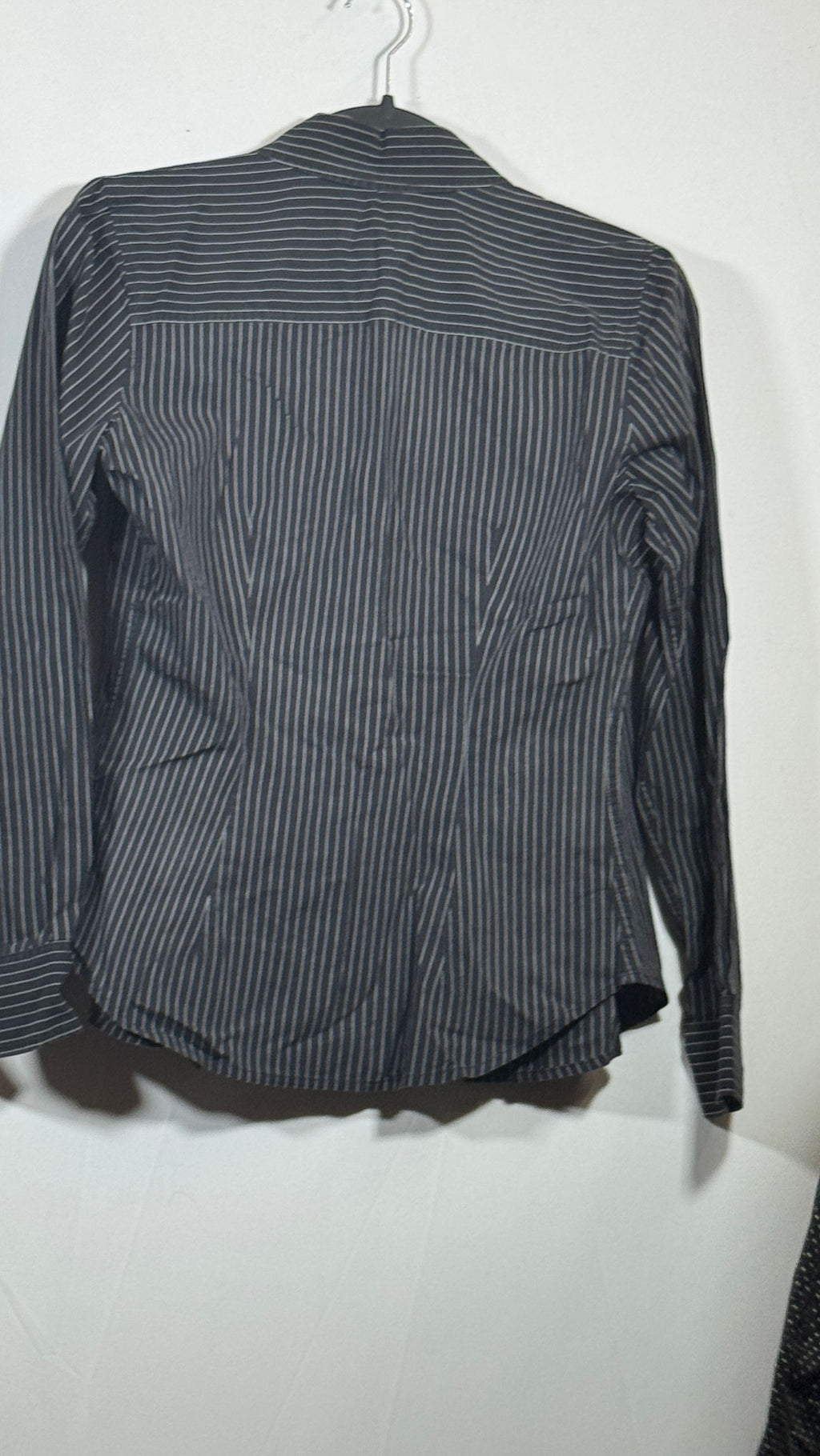 The Limited Small Black Pinstripe Long Sleeve Button Up Shirt - Image 3