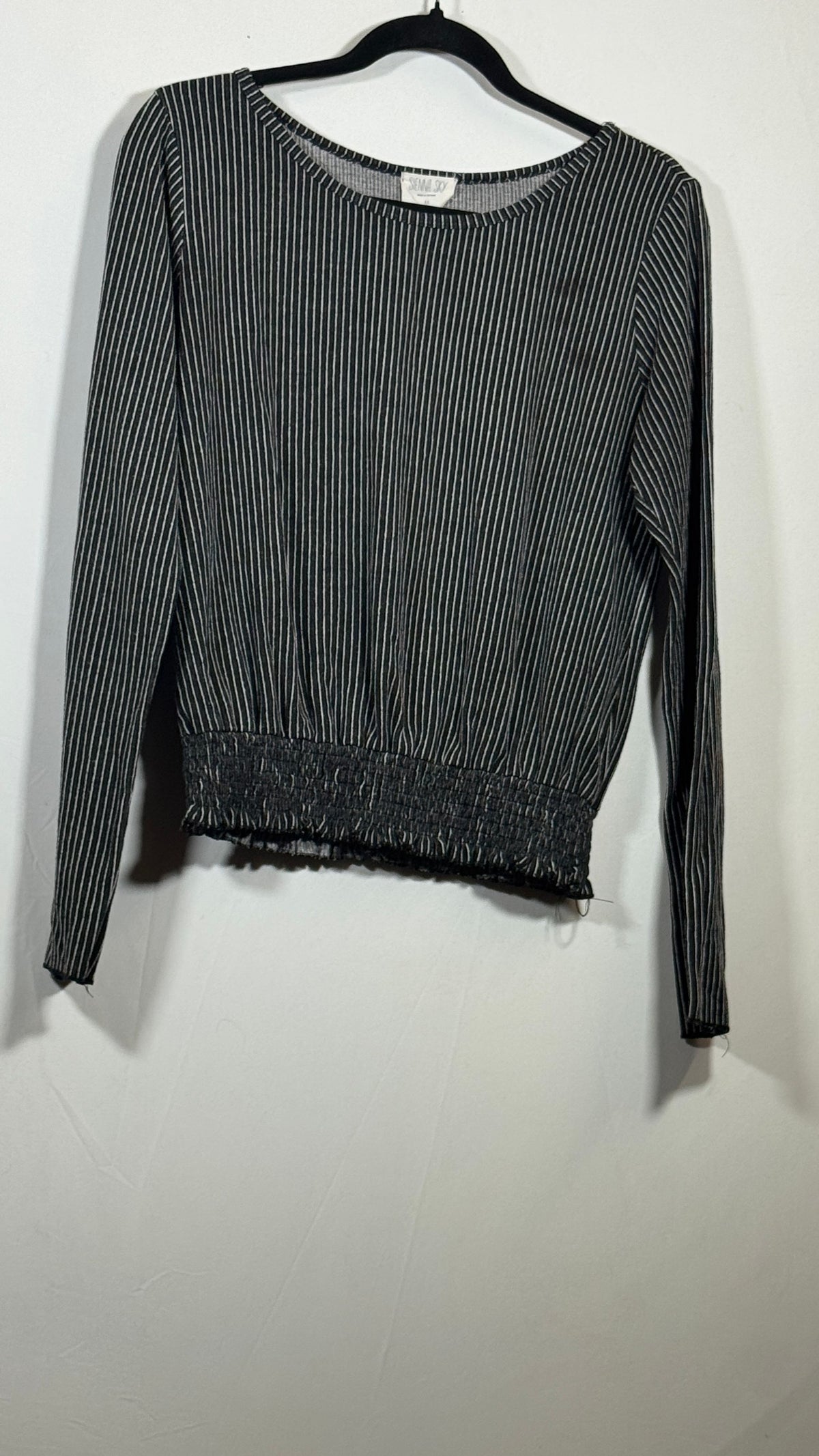 Sienna Sky Black and White Striped Long Sleeve Top Size Medium - Image 2