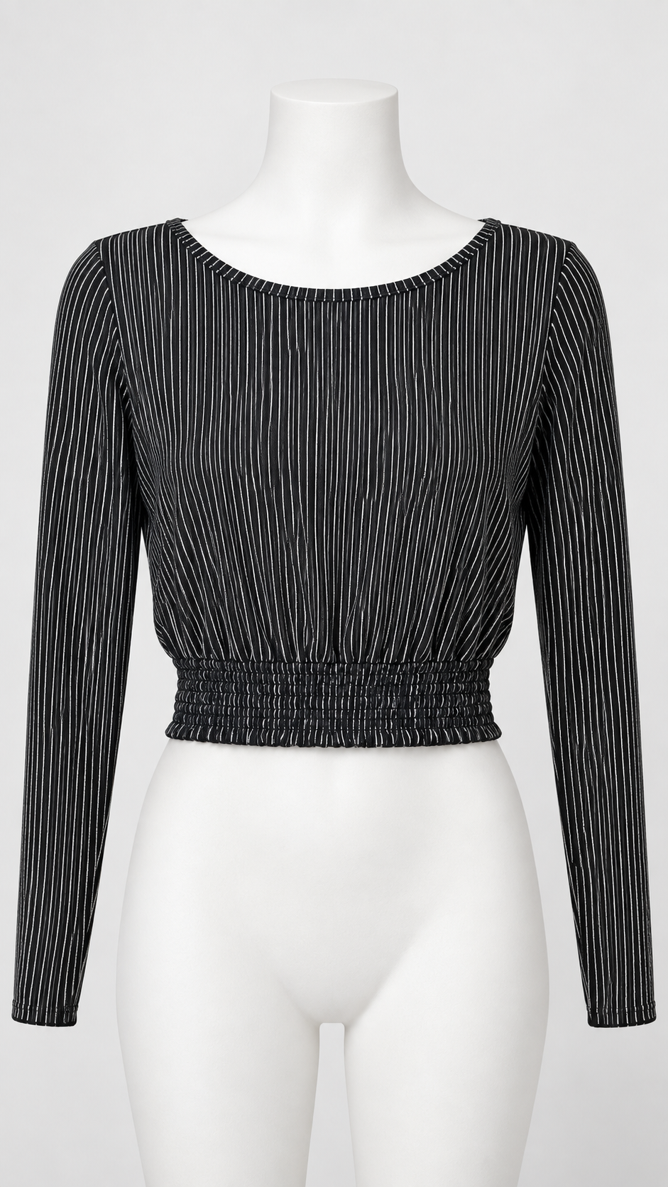 Sienna Sky Black and White Striped Long Sleeve Top Size Medium - Image 1