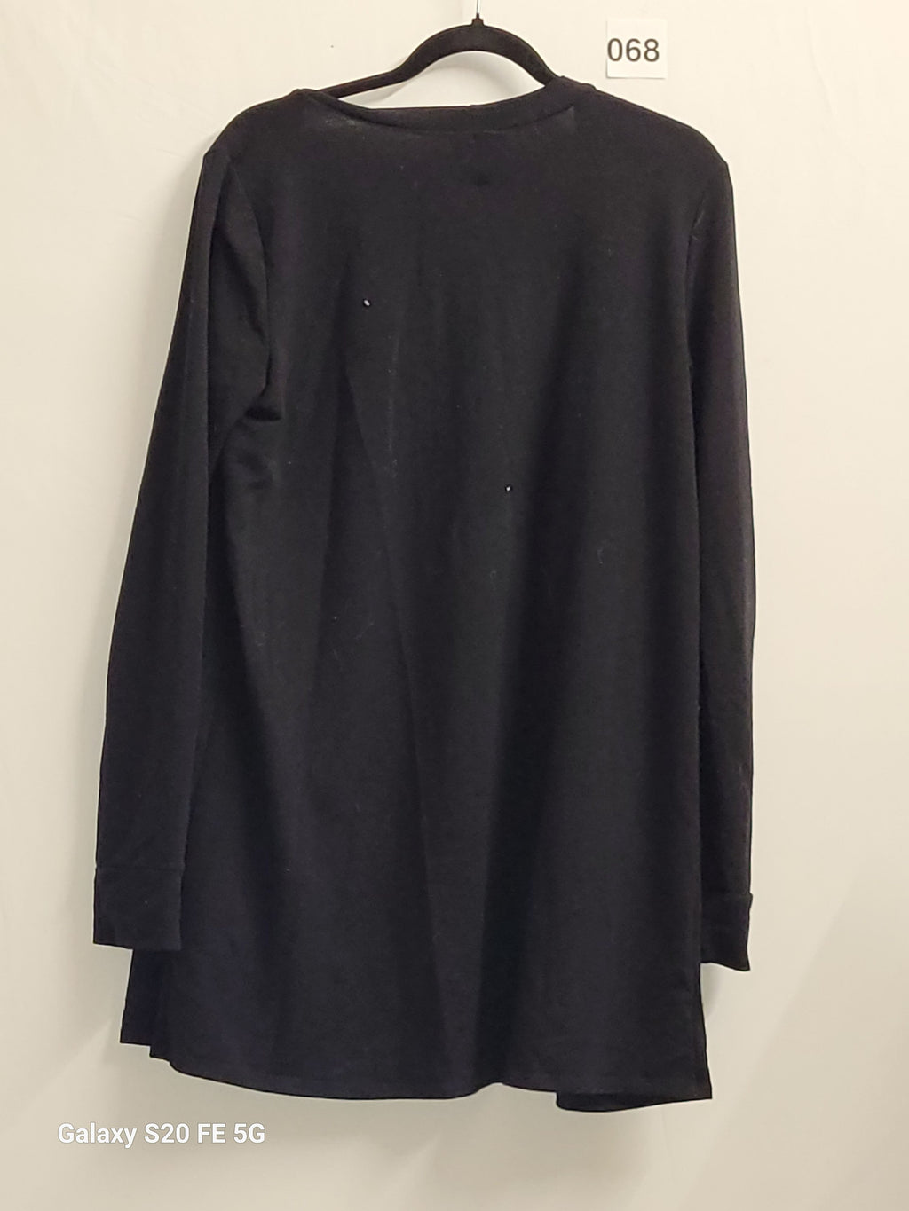 A2Z Black Open Front Long Cardigan Pockets Knit Relaxed Long Sleeves - Image 3