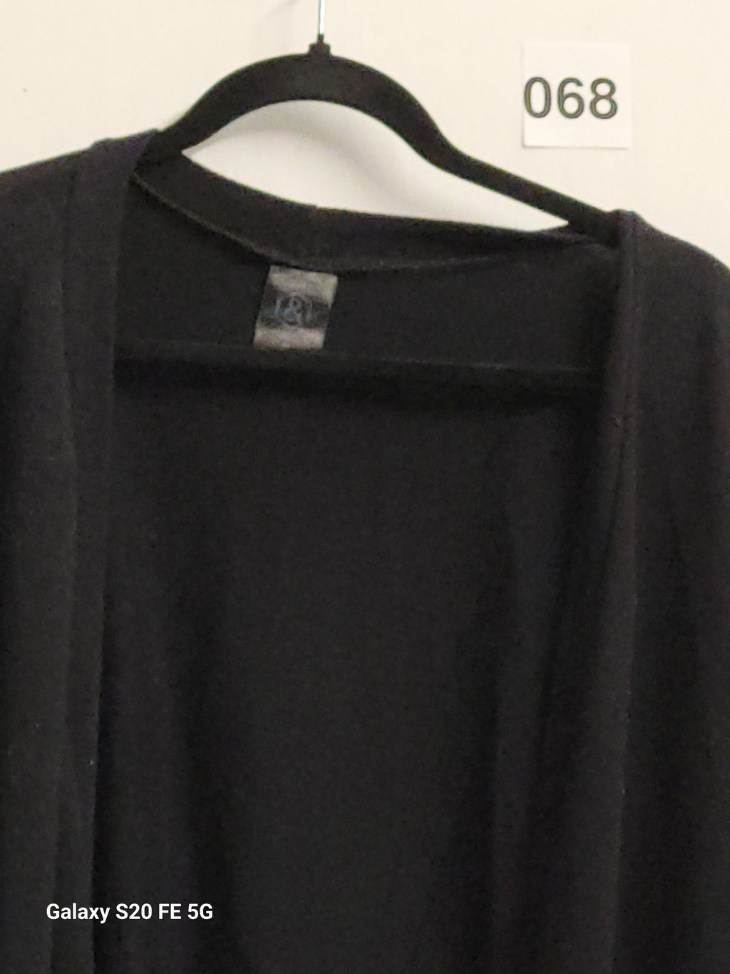 A2Z Black Open Front Long Cardigan Pockets Knit Relaxed Long Sleeves - Image 4