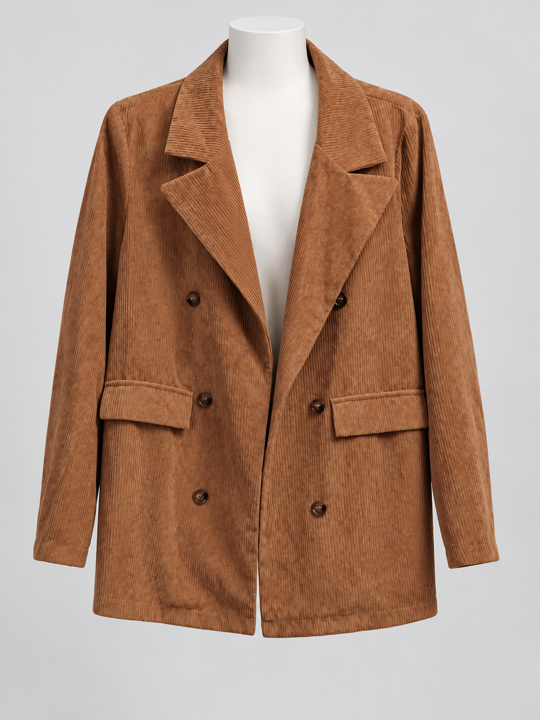 SHEIN LUNE Corduroy Brown Women's M Blazer - Image 1
