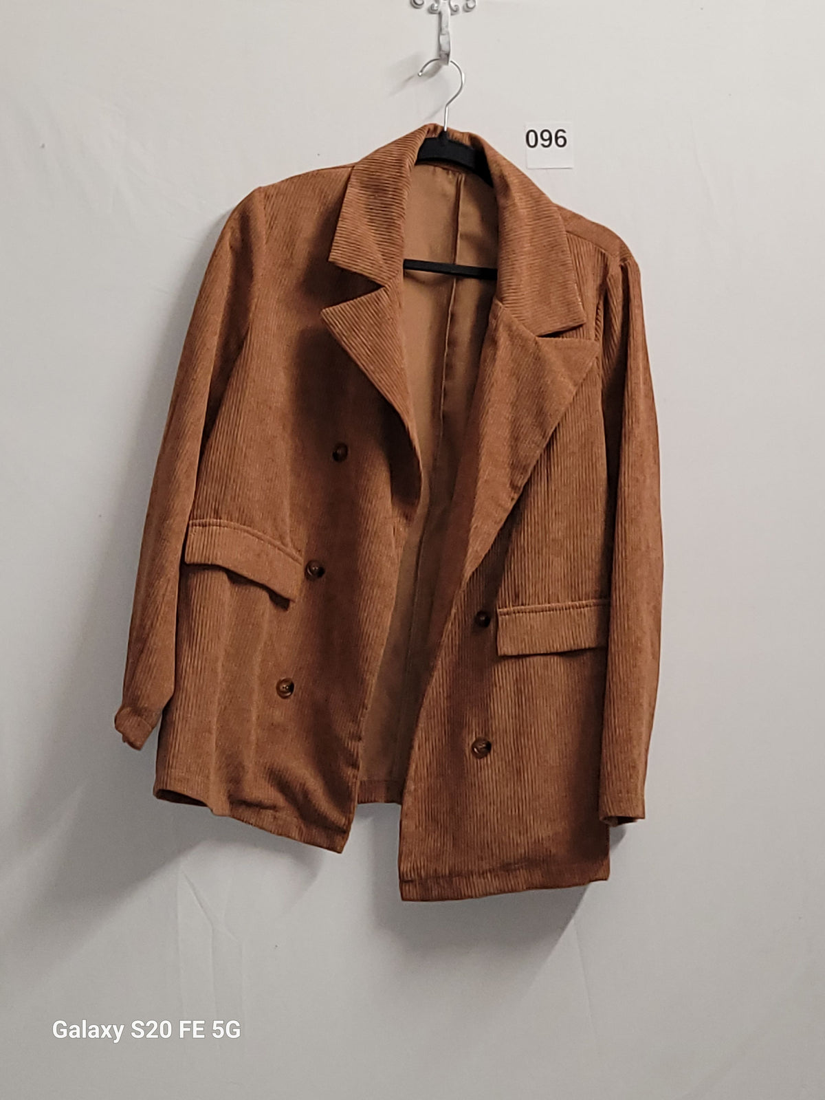 SHEIN LUNE Corduroy Brown Women's M Blazer - Image 2