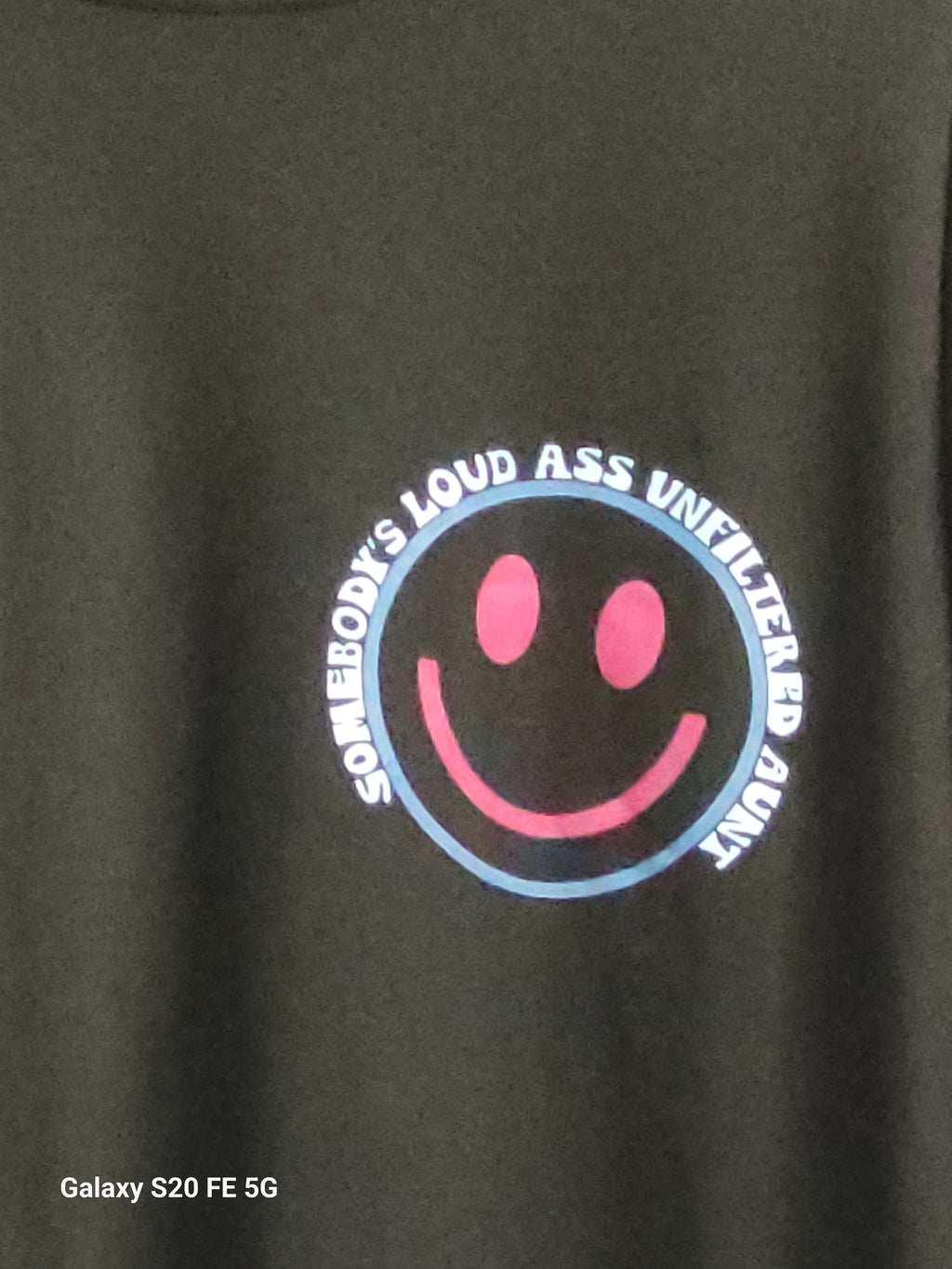 Somebody's Loud A** Unfiltered Aunt Black T-Shirt Size 28 - Image 4