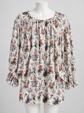 ST. 1946 Peasant Blouse 18/20W Multicolor Floral Pullover - Image 1