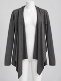 Terranova Waterfall Hooded Cardigan Medium Dark Grey Knit - Image 1