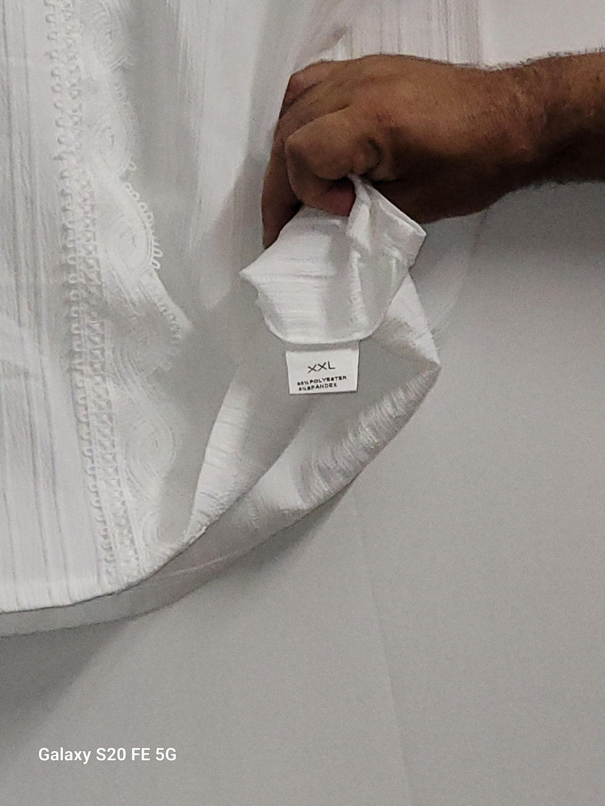 XXL White V Neck Lace Puff Sleeve Blouse - Image 4